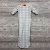 LS PJ Gown Buffalo Plaid 0-6M
