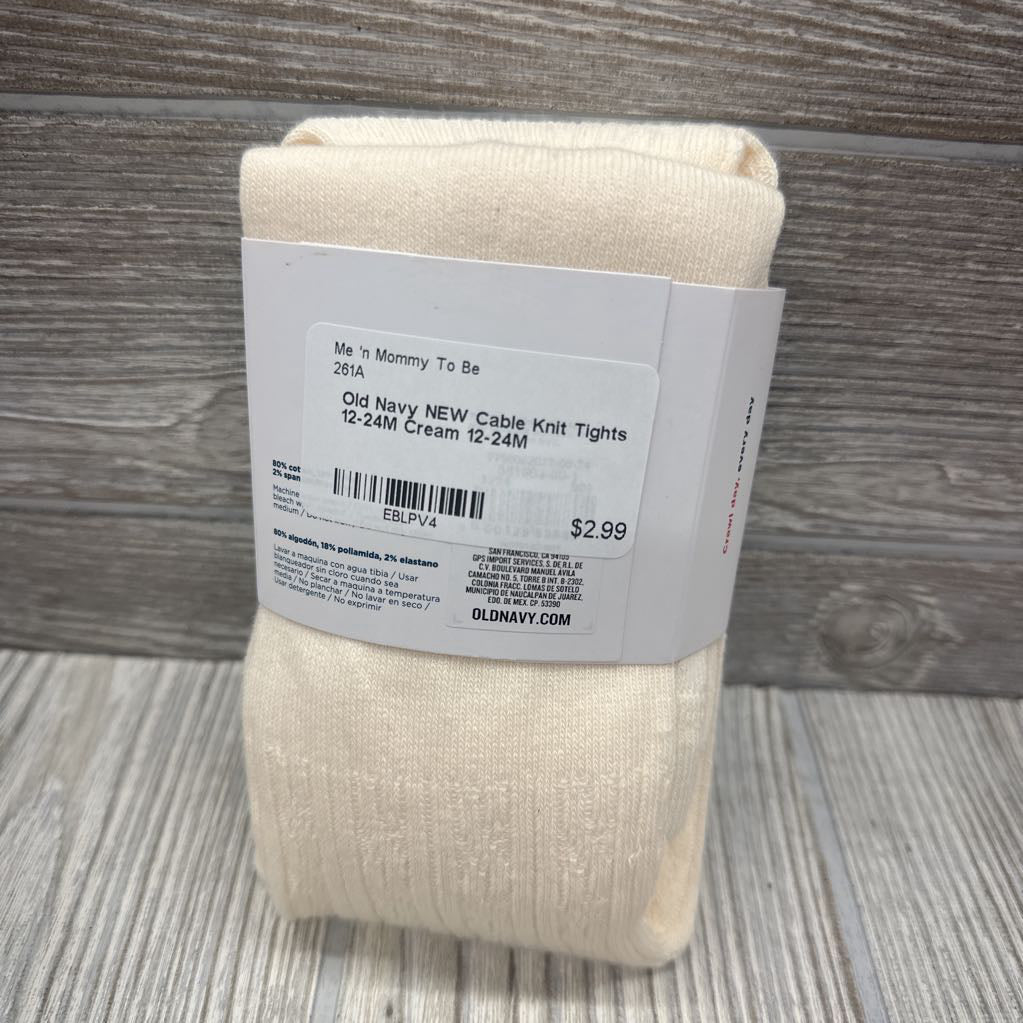 NEW Cable Knit Tights 12-24M