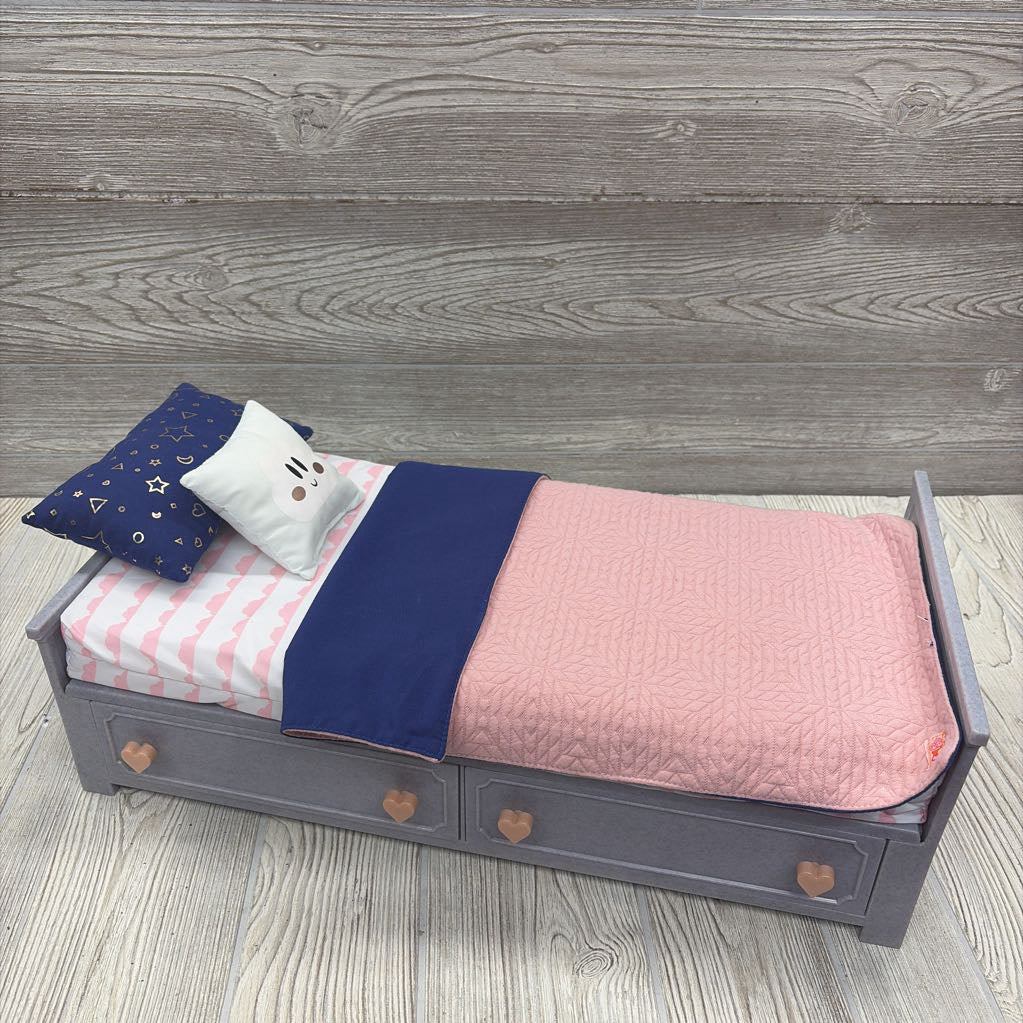Starry Slumbers Platform Bed Furniture Accessory Set for 18"