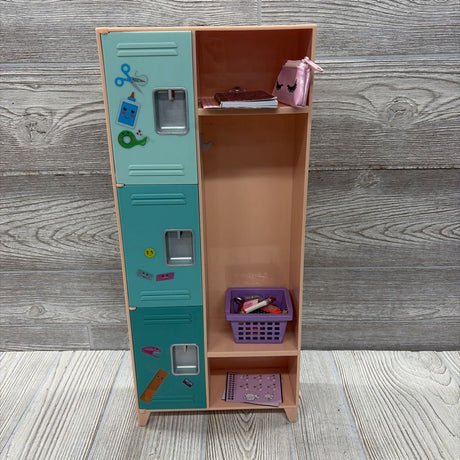 Cool School Locker & Accessories For 18" Doll