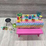 Picnic Table & Accessories For 18" Doll