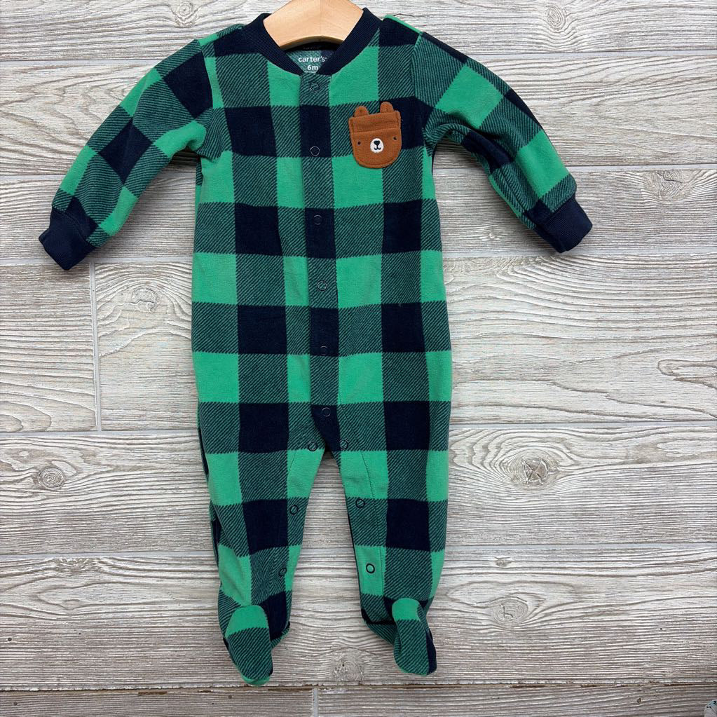 Blanket Sleeper Buffalo Plaid Bear 6M