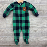 Blanket Sleeper Buffalo Plaid Bear 6M