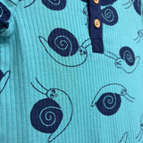 LS Ribbed Henley Outfit Snails 3-6M
