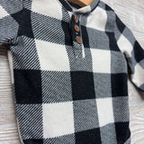 LS Henley Bodysuit Buffalo Plaid 3-6M
