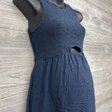 Smocked Linen Dress Small