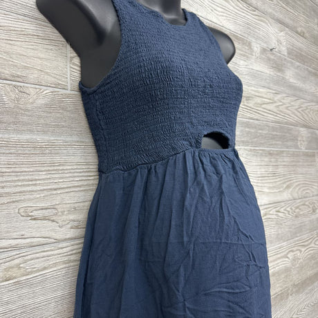 Smocked Linen Dress Small