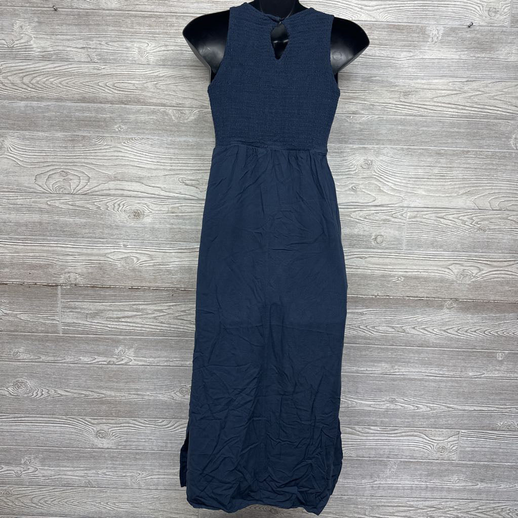 Smocked Linen Dress Small