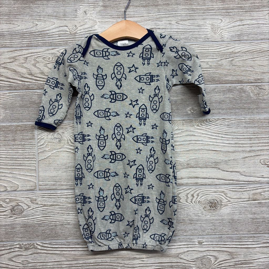 LS PJ Gown Rockets Stars 0-6M