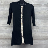 Shirt W/ Back Buttons & Macrame Stripe Small