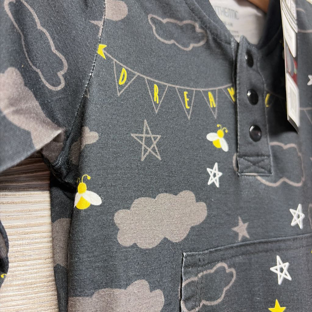 NEW LS Henley Outfit Dream Chaser IA 3-6M