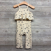 Ribbed Tank Outfit Flowers Ruffle 18M