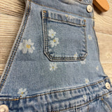 NEW Denim Shortalls Flowers 2T