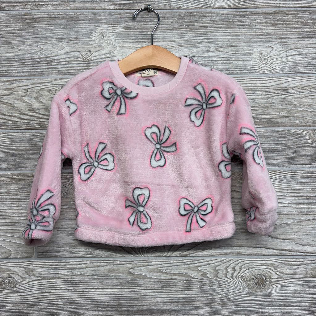 Plush Crewneck Bows 2T