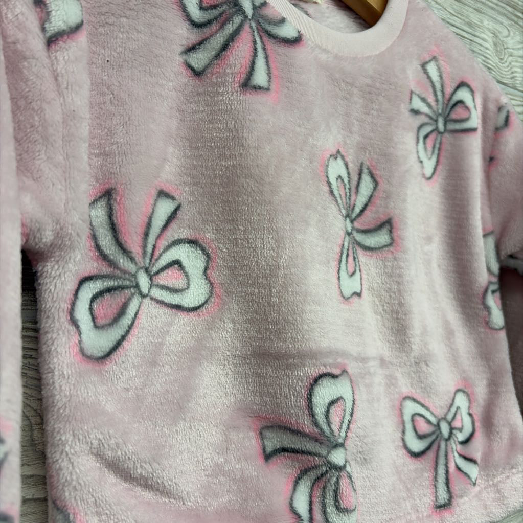 Plush Crewneck Bows 2T