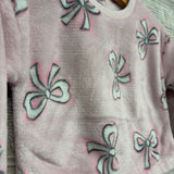 Plush Crewneck Bows 2T