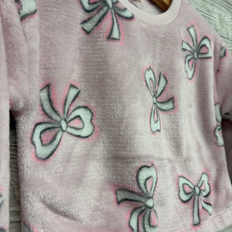 Plush Crewneck Bows 2T