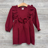 LS Textured Dress Ruffles Bow 18-24M