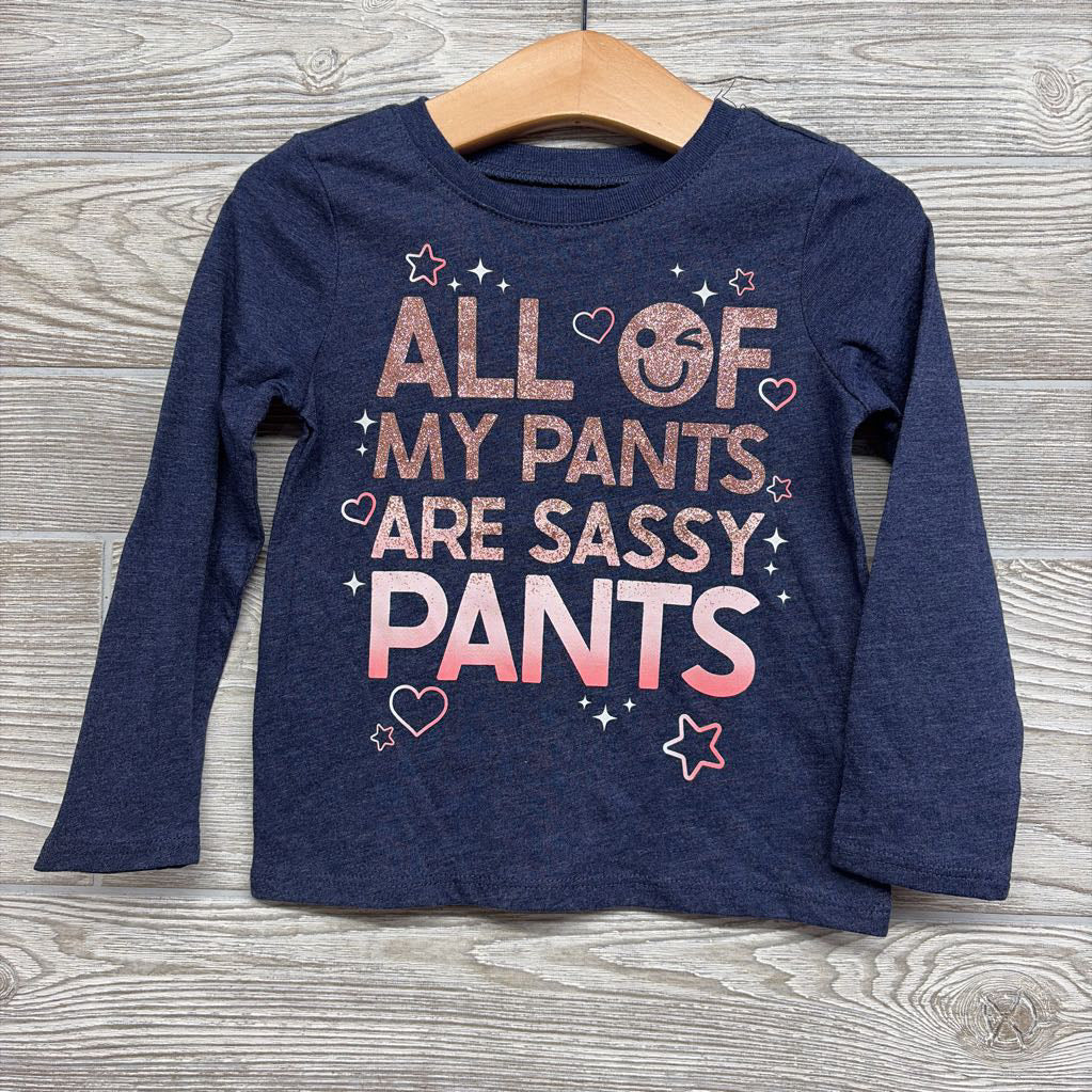 NEW LS Shirt All Of My Pants Are Sassy Pants 2T
