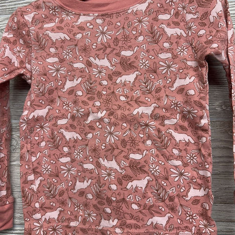 2 Pc LS PJs Wolves Racoons Flowers 4T