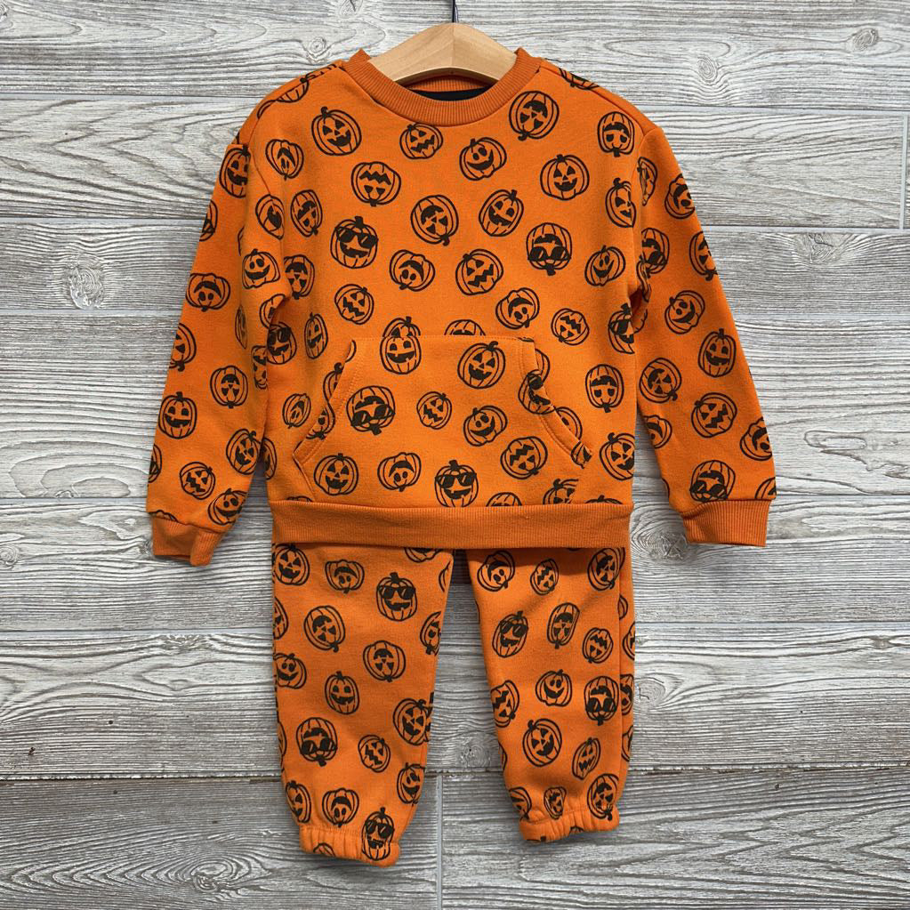 Crewneck & Jogger Sweatpants Pumpkins 4T
