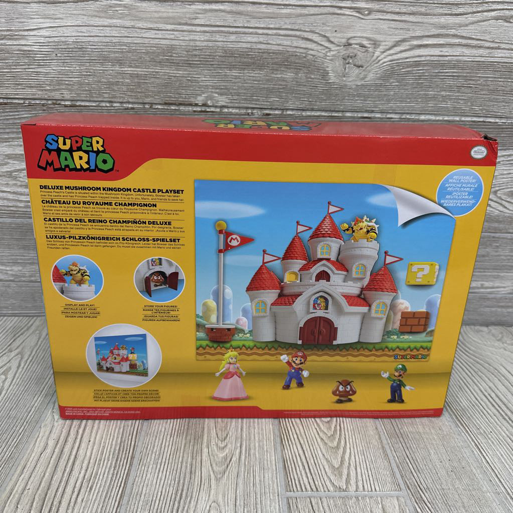 NEW Deluxe Mushroom Kingdom Castle Playset