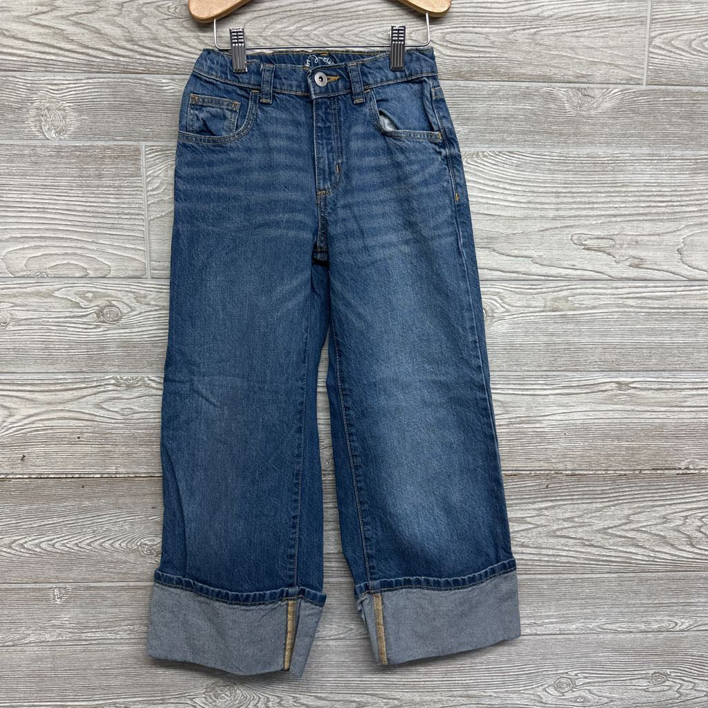 Wide Leg Cuffed Jeans 7