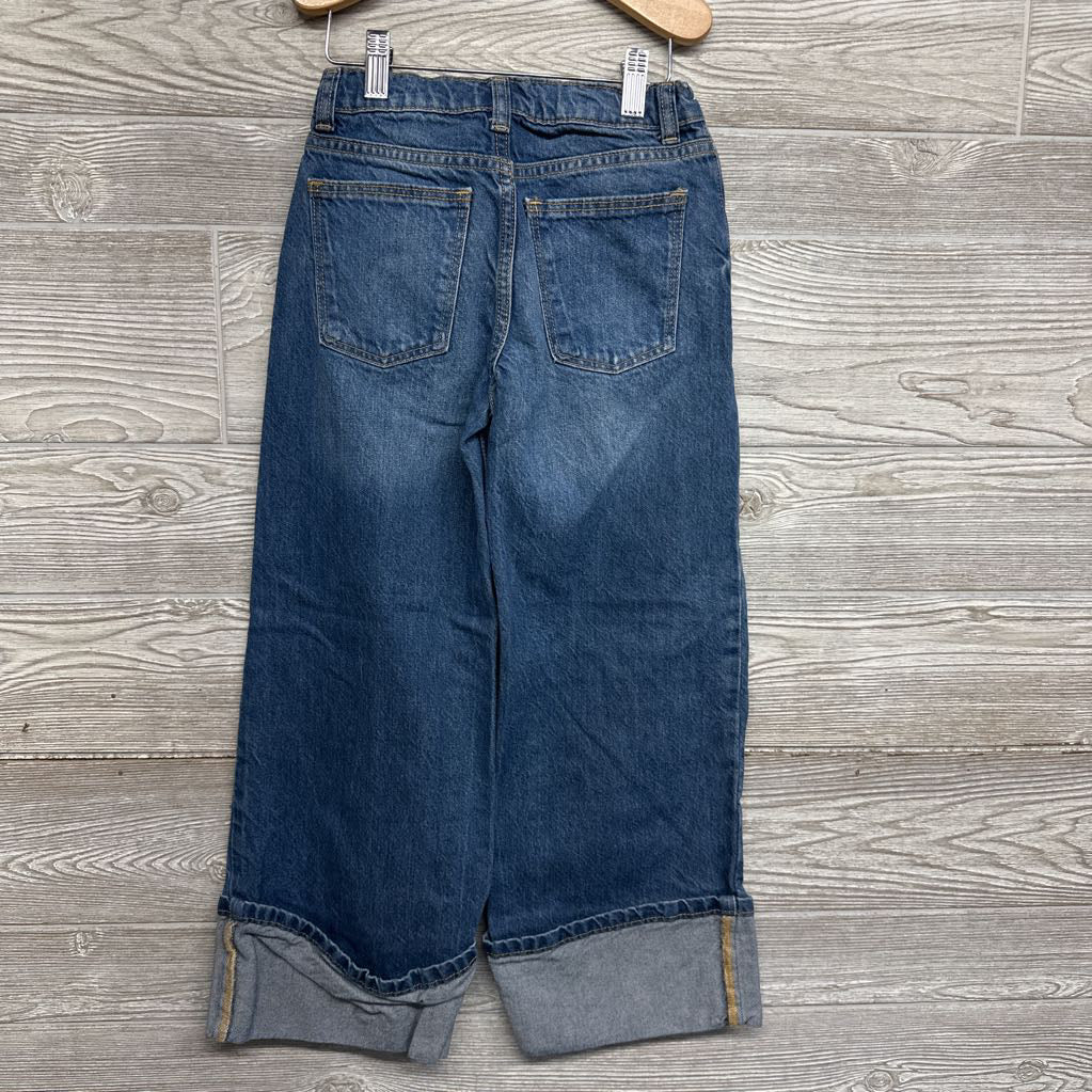 Wide Leg Cuffed Jeans 7