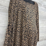 NEW Shirred Asymetric Neck Animal Print Dress XXL