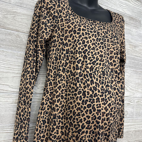 NEW Shirred Asymetric Animal Print Dress Med