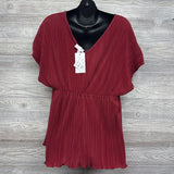 NEW Accordion V Neck Blouse XL