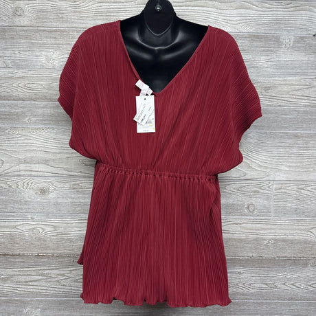 NEW Accordion V Neck Blouse XL