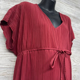 NEW Accordion V Neck Blouse L