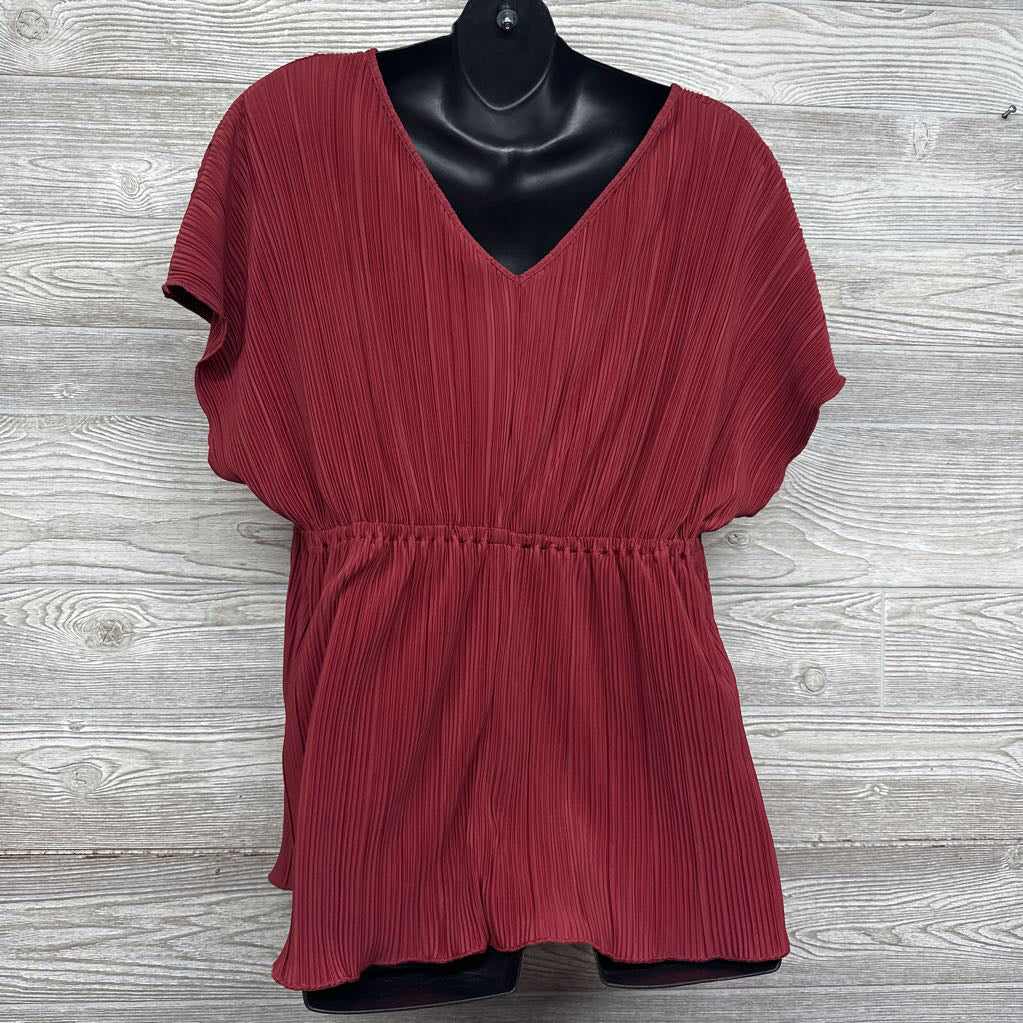 Accordion V Neck Blouse L