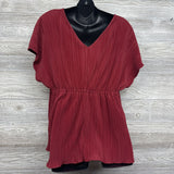 Accordion V Neck Blouse L