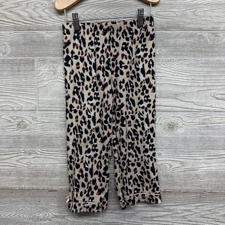 2 Pc LS Snap PJs Animal Print Bows 4T