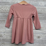 LS Ribbed Henley Dress 12-18M