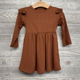 LS Ribbed Flutter Sleeve Dress 12-18M
