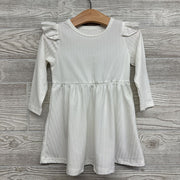 LS Ribbed Flutter Sleeve Dress 12-18M