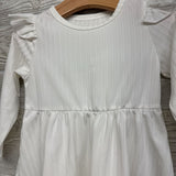 LS Ribbed Flutter Sleeve Dress 12-18M