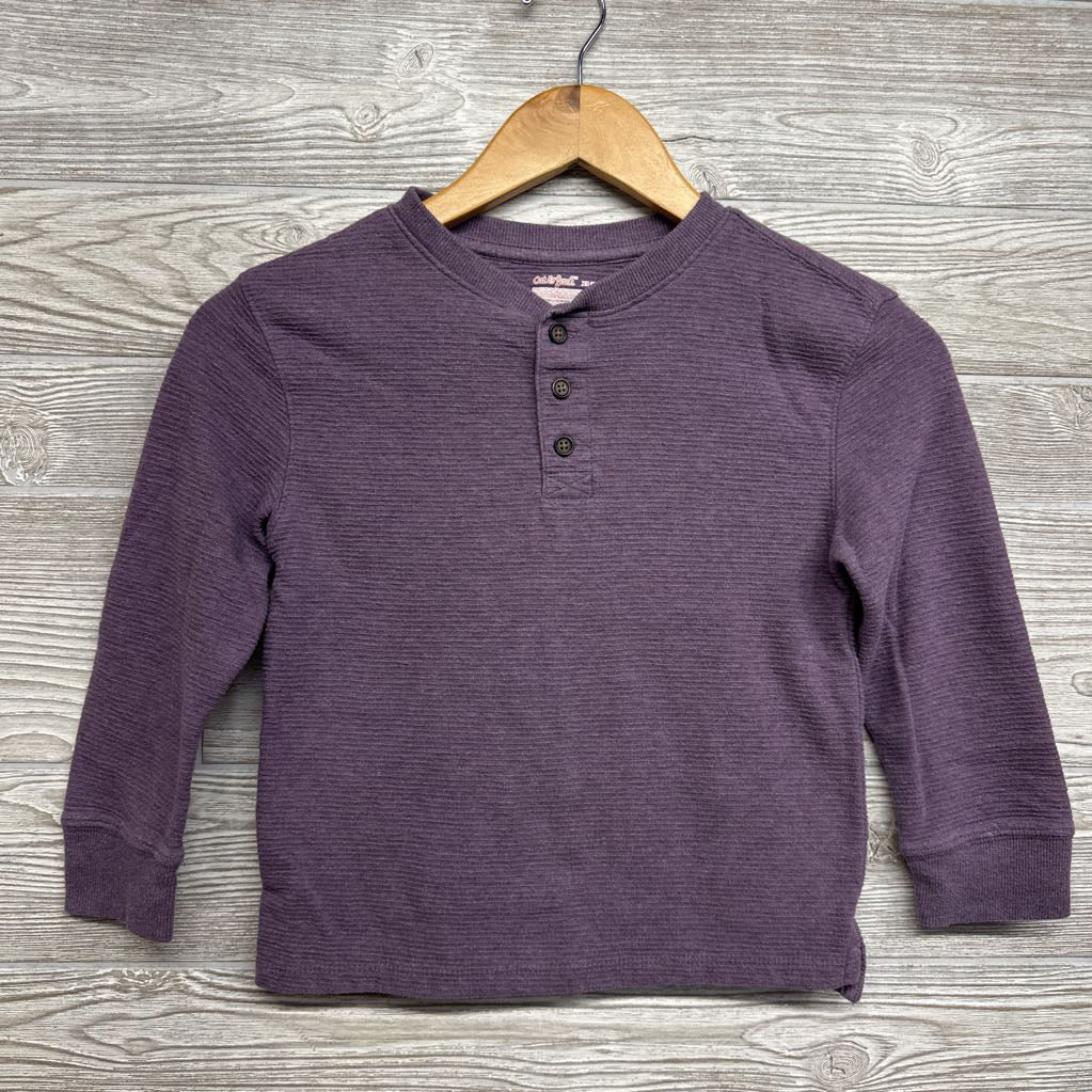 LS Ribbed Henley Shirt 4-5