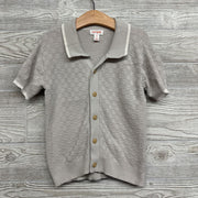 Knit Button Up Shirt Texture Checker 4T