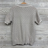 Knit Button Up Shirt Texture Checker 4T