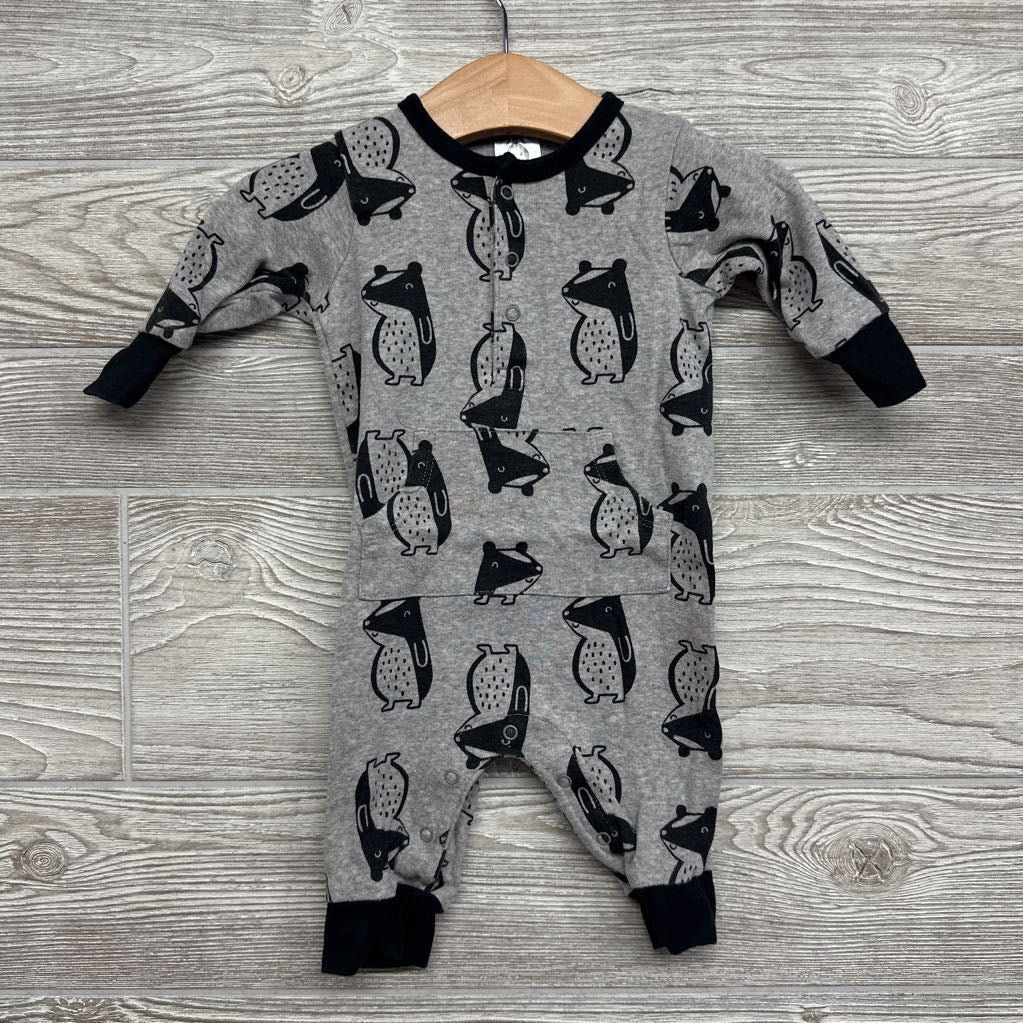 LS Henley Outfit Badger 0-3M
