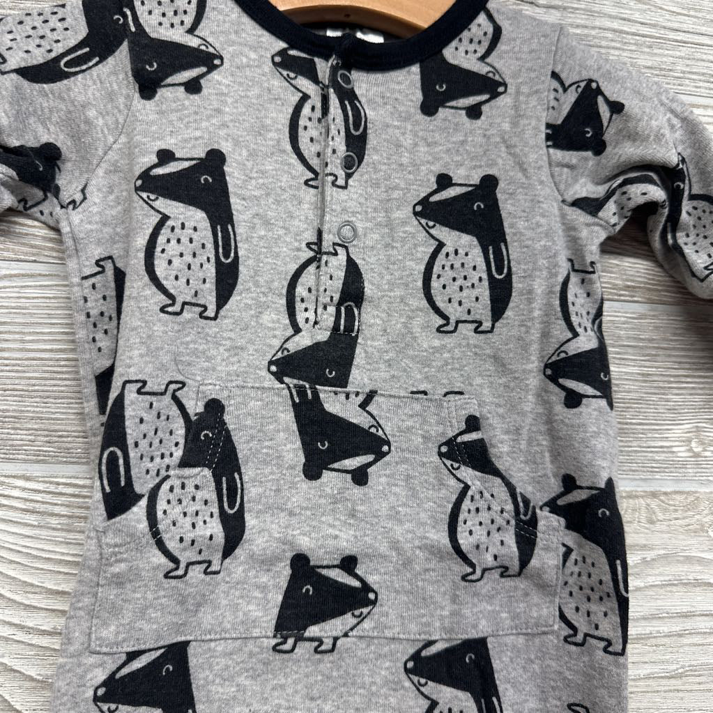 LS Henley Outfit Badger 0-3M