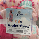 NEW Hooded Plush Dinosaur Throw Blanket
