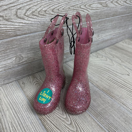 NEW Light Up Rain Boots Glitter 5c