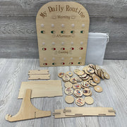 Wooden Daily Routine Chart