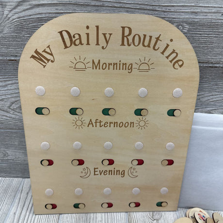 Wooden Daily Routine Chart