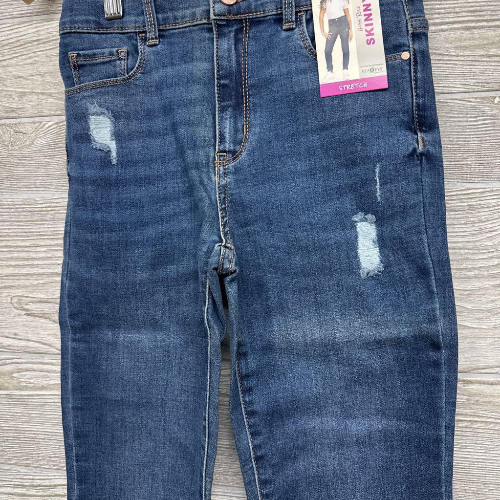 NEW Ripped High Rise Skinny Jeans 14 Slim